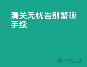 清关无忧，告别繁琐手续！