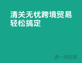 清关无忧，跨境贸易轻松搞定