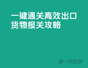 一键通关，高效出口货物报关攻略