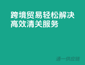 跨境贸易轻松解决，高效清关服务