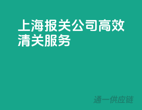 上海报关公司，高效清关服务