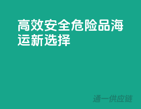 高效安全，危险品海运新选择