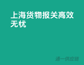 上海货物报关，高效无忧