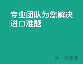 专业团队为您解决进口难题