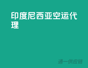 印度尼西亚空运代理