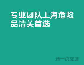 专业团队，上海危险品清关首选