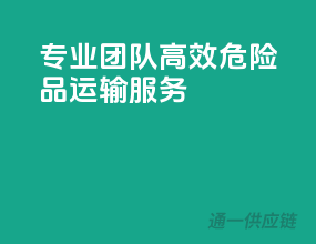 专业团队，高效危险品运输服务
