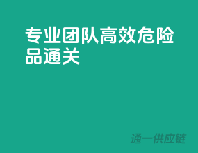 专业团队，高效危险品通关