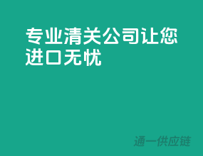 专业清关公司，让您进口无忧
