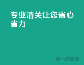 专业清关，让您省心省力