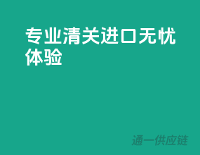专业清关，进口无忧体验