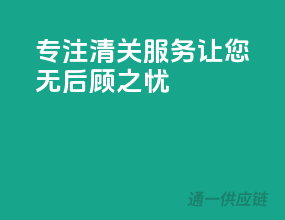 专注清关服务，让您无后顾之忧