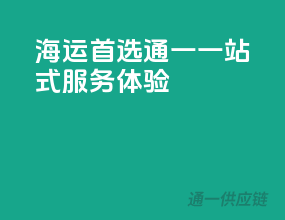海运首选通一，一站式服务体验