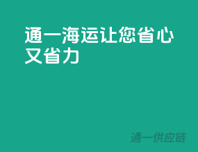 通一海运，让您省心又省力