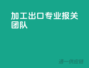 加工出口，专业报关团队