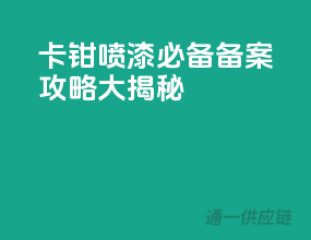 卡钳喷漆必备！备案攻略大揭秘！