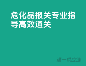 危化品报关，专业指导，高效通关