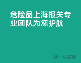 危险品上海报关，专业团队为您护航