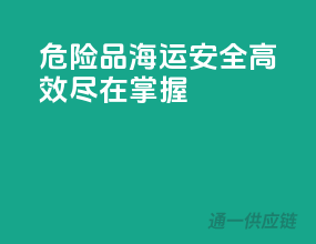危险品海运，安全高效，尽在掌握