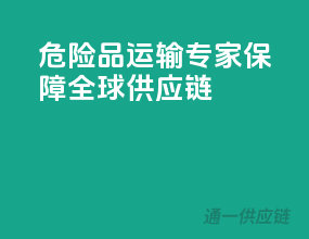 危险品运输专家，保障全球供应链