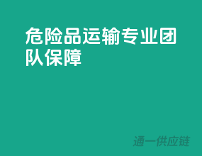 危险品运输，专业团队保障
