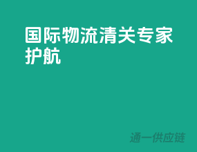 国际物流，清关专家护航