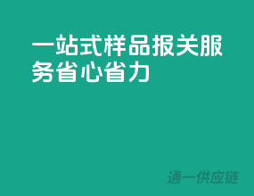 一站式样品报关服务，省心省力