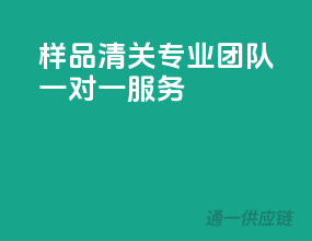 样品清关，专业团队一对一服务