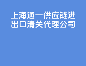 上海通一供应链进出口清关代理公司