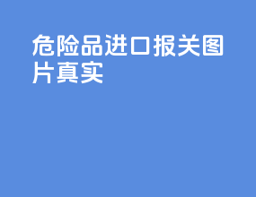 危险品进口报关图片真实