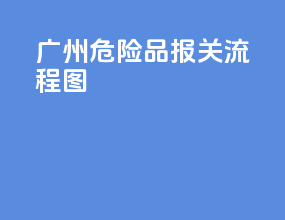 广州危险品报关流程图