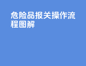 危险品报关操作流程图解