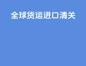 全球货运进口清关