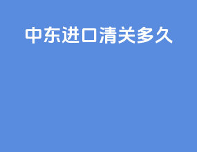 中东进口清关多久