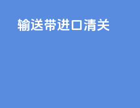 输送带进口清关