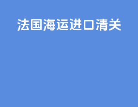 法国海运进口清关