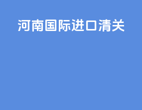 河南国际进口清关