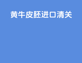 黄牛皮胚进口清关
