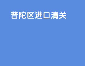 普陀区进口清关