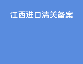 江西进口清关备案
