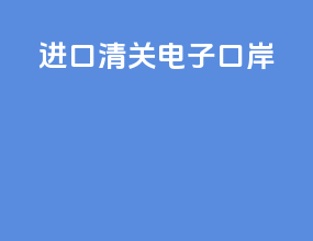 进口清关电子口岸