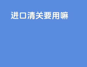 进口清关要用hs嘛