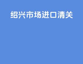 绍兴市场进口清关