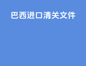 巴西进口清关文件
