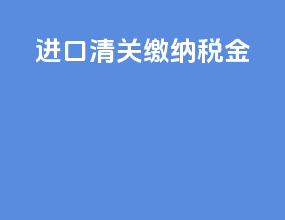 进口清关缴纳税金