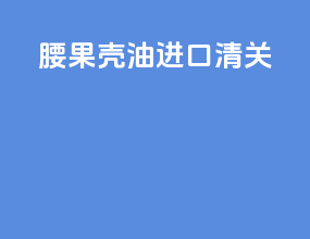 腰果壳油进口清关