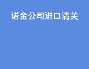 诺金公司进口清关