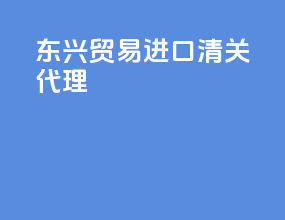 东兴贸易进口清关代理