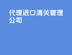 代理进口清关管理公司