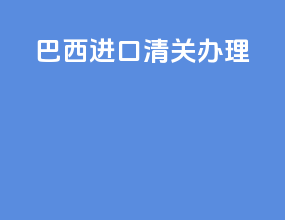 巴西进口清关办理